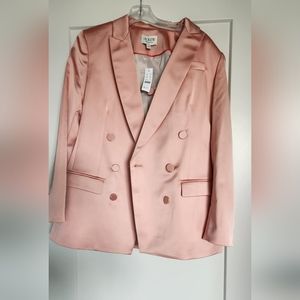 J. Crew Collection Double-breasted lady blazer in structured satin Size 6